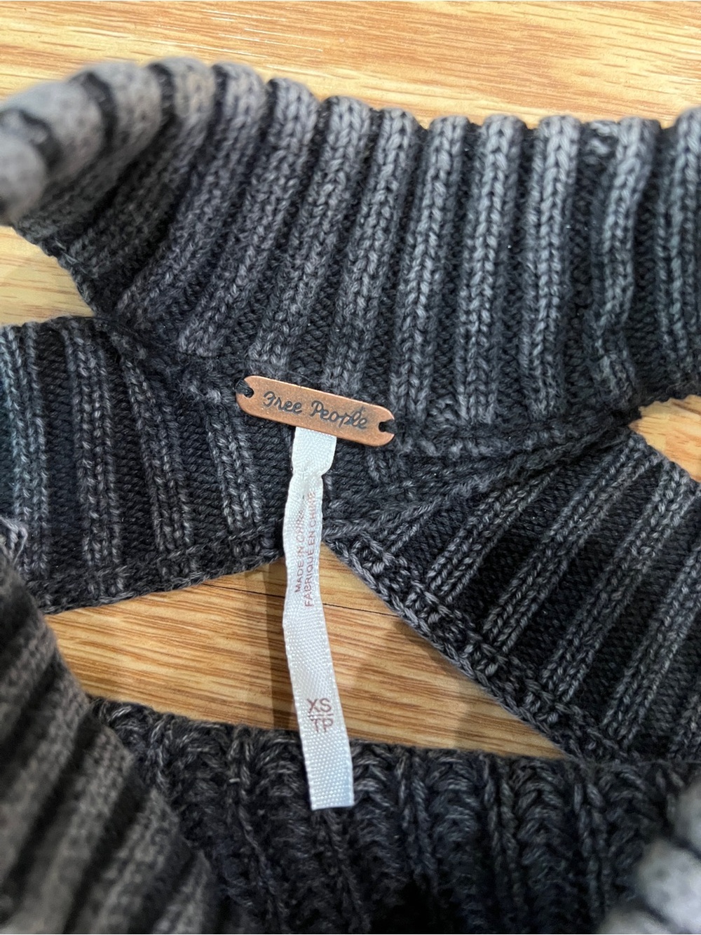 Free People Cold-Shoulder Chunky Knit Sweater - Brown - Picture 3 of 4
